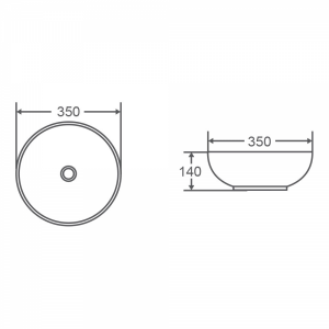 ASTI Series Round Counter Top Basin Matte Black