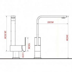 Bloc Matte Black Square Sink Mixer