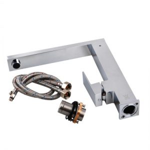 Bloc Polished Chrome Square Sink Mixer Tap