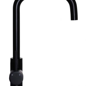 CUE Matte Black Round Sink Mixer