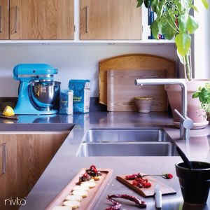 NIVITO  RYTHYM Extended Pullout Mixer Brushed Steel