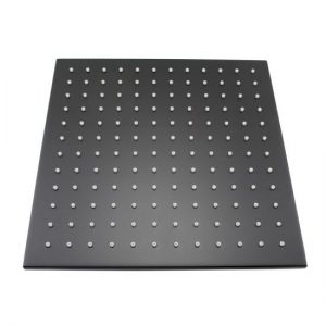 Bloc Matt Black Square Brass Shower Head 250mm