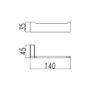 Bloc Matte Black Square Toilet Roll Holder