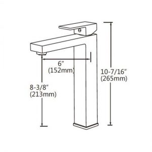 Bloc Matte Black Vessel Square Basin Mixer