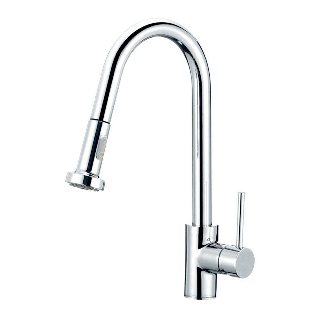 SARA Chrome Pullout Kitchen Mixer – Faucet Bathroom