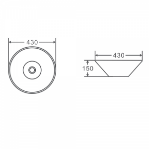 Spin 43B Above Counter Basin Gloss White