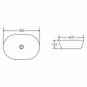 VALE Series Above Counter Top Basin Tornado Black