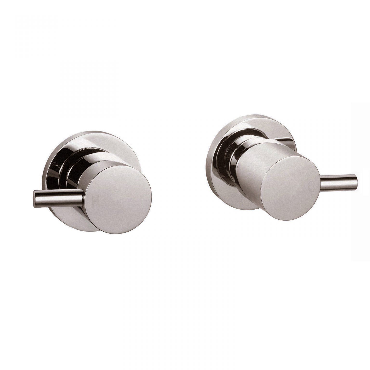 CUE Brushed Nickel Round 1/4 Turn Wall/Shower Tap – Faucet Bathroom