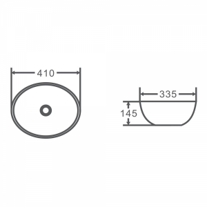 Oval Boat Shape Basin Gloss White