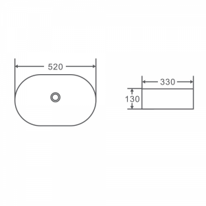 Evea Above Counter Oval Basin Gloss White