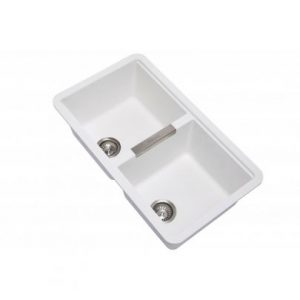 Harz Collection White Granite Sink 824 x 481 x 241mm