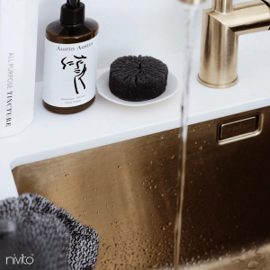 NIVITO  Cube Brushed Gold Stainless Steel Sink PVD 550 x 440 x 190mm
