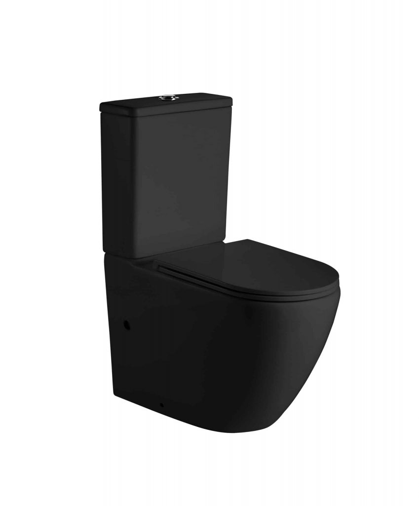 Mercio Hani Matte Black Rimless Wall Toilet Suite Wall Faced – Faucet ...