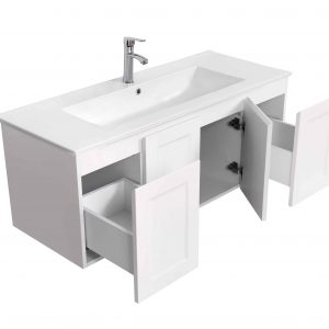 Essex Above Counter Matte White Shaker Vanity 1200mm