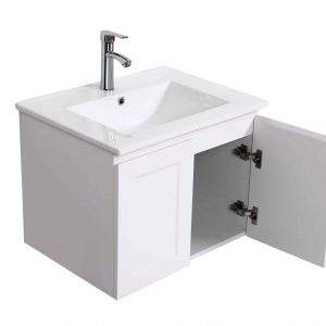 Essex Above Counter Matte White Shaker Vanity 600mm