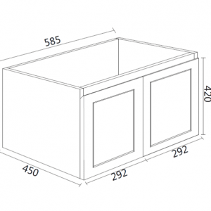 Essex Above Counter Matte White Shaker Vanity 600mm