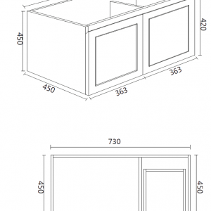 Essex Above Counter Matte White Shaker Vanity 750mm