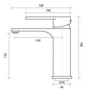 Heather Basin Mixer Matte Black