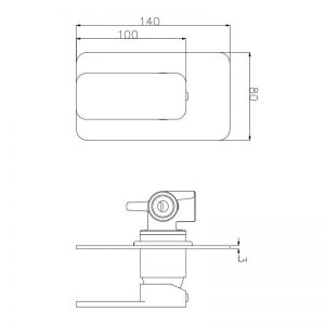 Heather Shower Mixer/Wall Mixer Polished Chrome