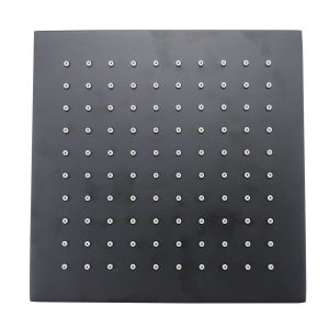 Bloc Matte Black Square Brass Shower Head 200mm