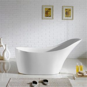 TANISHA 1700mm Bevel Freestanding Acrylic Bathtub Gloss White