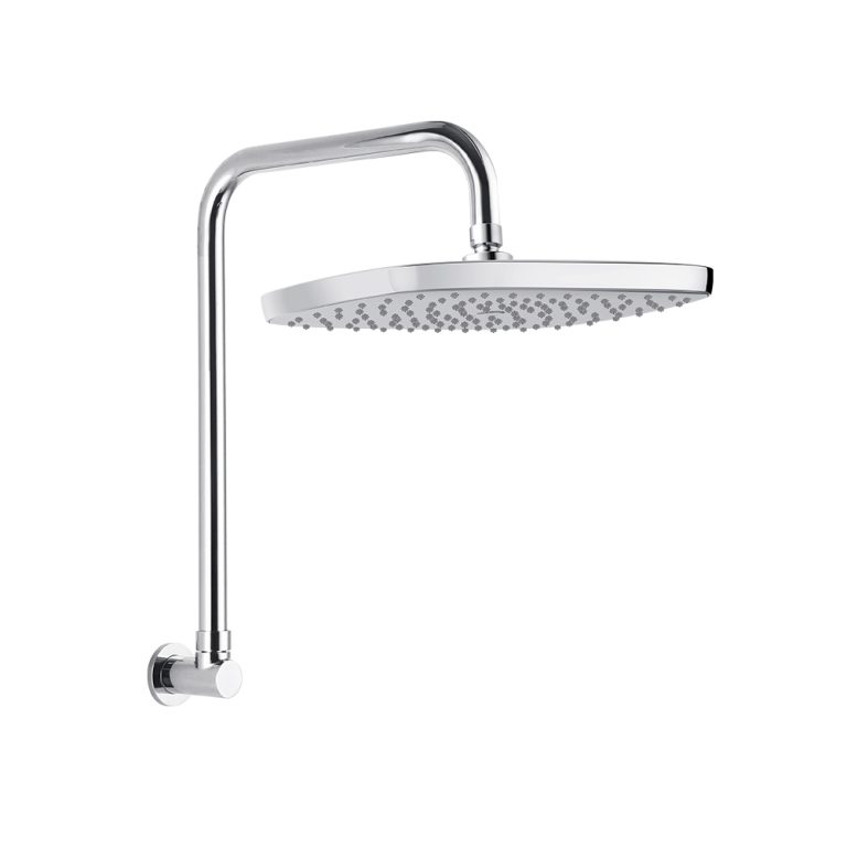 Huntingwood Polished Chrome Gooseneck Shower Arm with Head Faucet