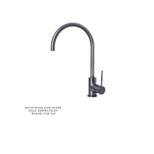 FÜSSEN Collection Farbe Stainless Steel Sink Gunmetal Grey 760x440x200mm