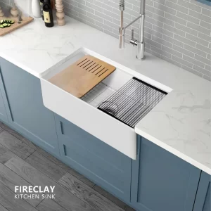 Ovia 760x459x254mm Fine Fireclay Butler Sink Single Bowl Farmhouse Kitchen Sink