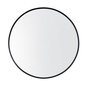 Claudia 900 x 900mm Round Mirror Black Framed