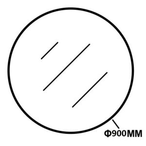 Claudia 900 x 900mm Round Mirror Black Framed