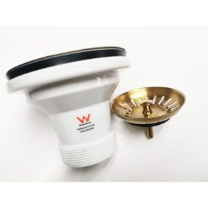 Sink Strainer and Waste Plug Basket Gold