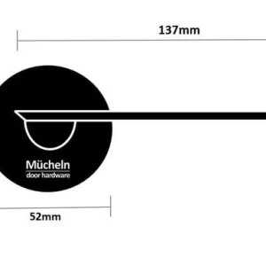Brushed Brass Door Handle PASSAGE I Mucheln EDGE Series Hardware