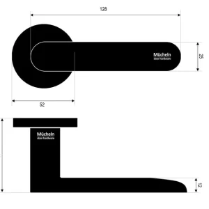 Brushed Brass Door Handle DUMMY I Mucheln BERKLEY Series Hardware
