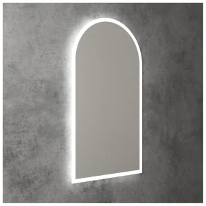 Aulic Canterbury Frameless Touchless Arched L.E.D Mirror – Three Dimmable Colours