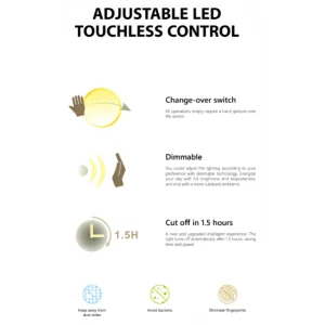 Aulic Canterbury Frameless Touchless Arched L.E.D Mirror – Three Dimmable Colours