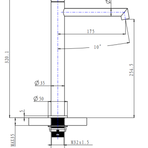 CADDENCE Series Brushed Nickel Vessel Basin Mixer