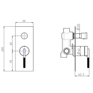 CADDENCE Series Brushed Nickel Wall Mixer with Diverter