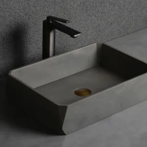 DOLLY & KEN Above Counter Concrete Basin 500 x 350 x 120mm Matte Grey