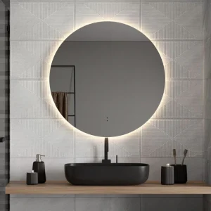Ovia Halo Frameless 600mm Round Touchless L.E.D Mirror Tri-Color Lighting